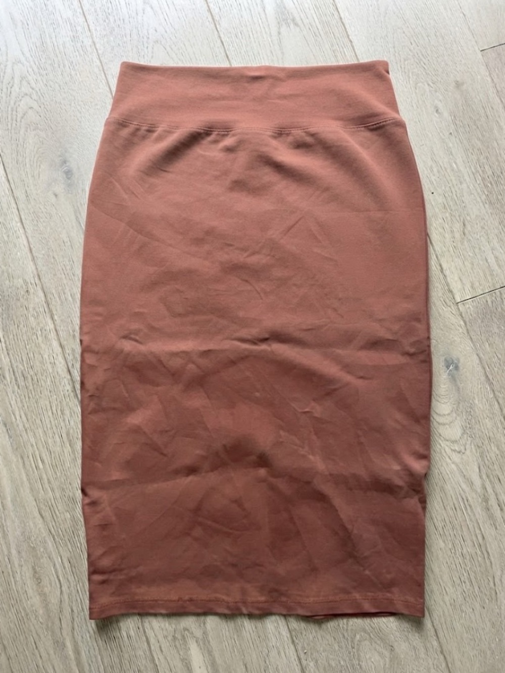 Women's Rust Pencil Skirt - Classic High-Waist